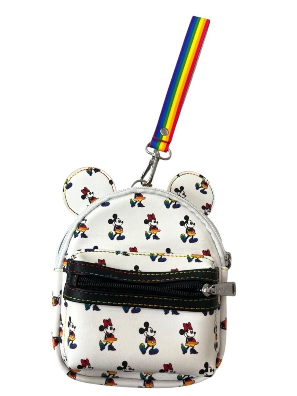 Disney Parks Loungefly Mickey Mouse Rainbow Mini Backpack Keychain